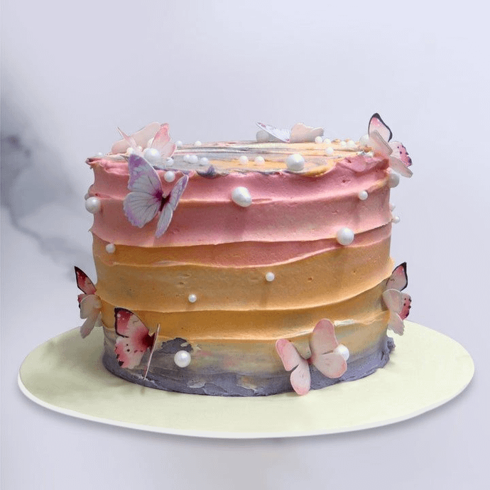 Ombre Butterfly Cake