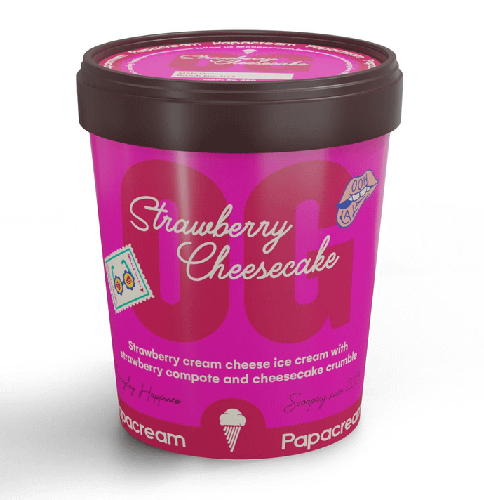 Papacream OG   Strawberry Cheesecake [500 ML]