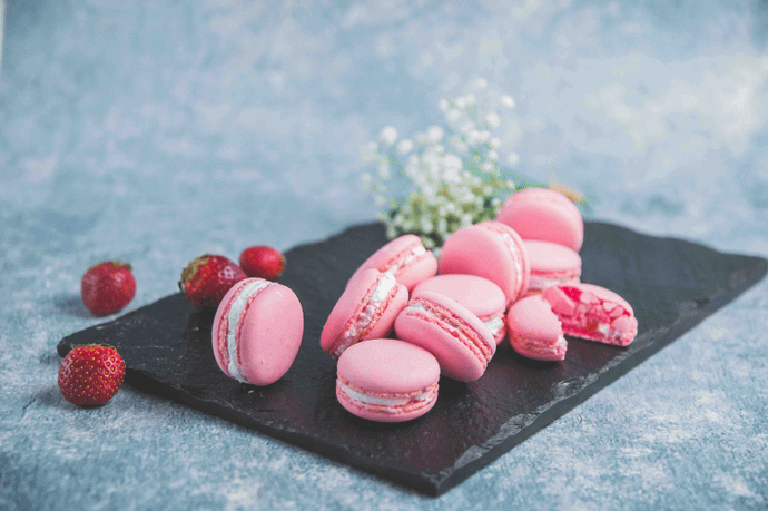 Strawberry Macarons