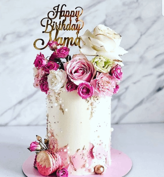 Super Floral Pink Cake