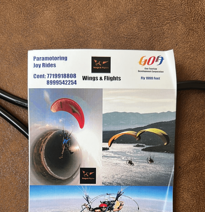  20 min Paramotoring at Qurim, Goa