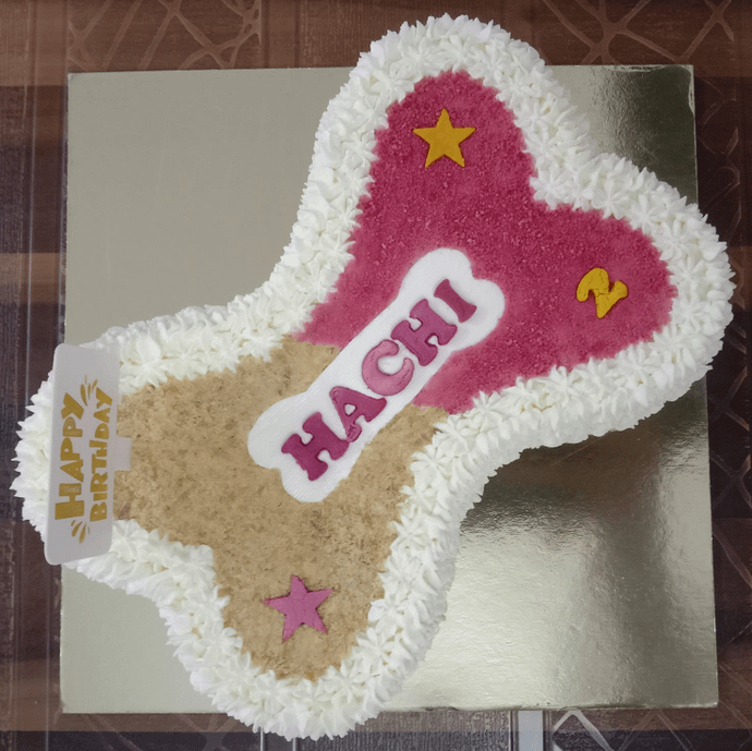 Chicken Red Velvet Crumble Cake -1kg (Bone shape)