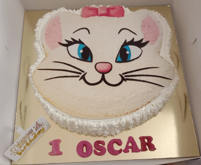 Cat Face Picture Cake - 500g