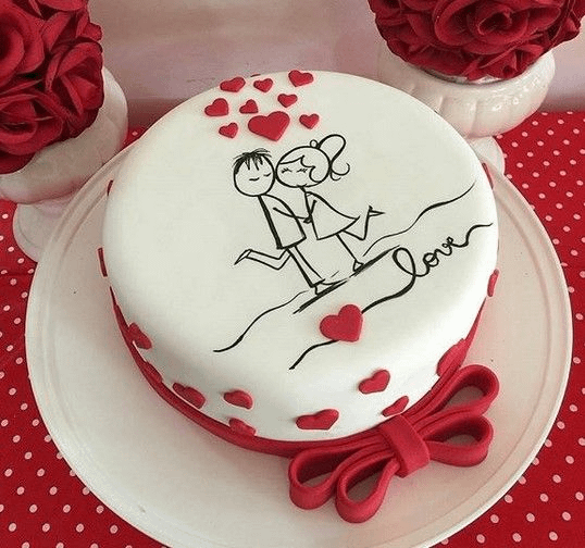 Love Anniversary Cake