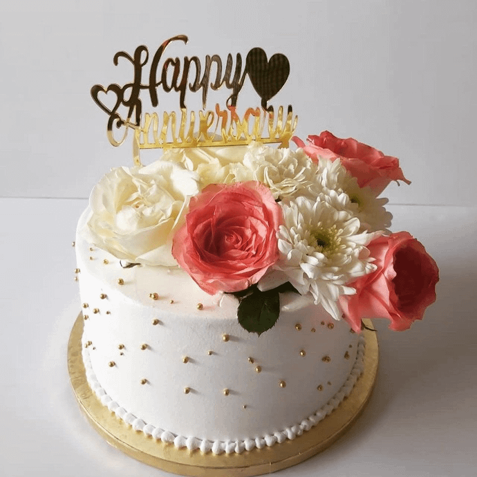 Floral Fantasy Anniversary Cake