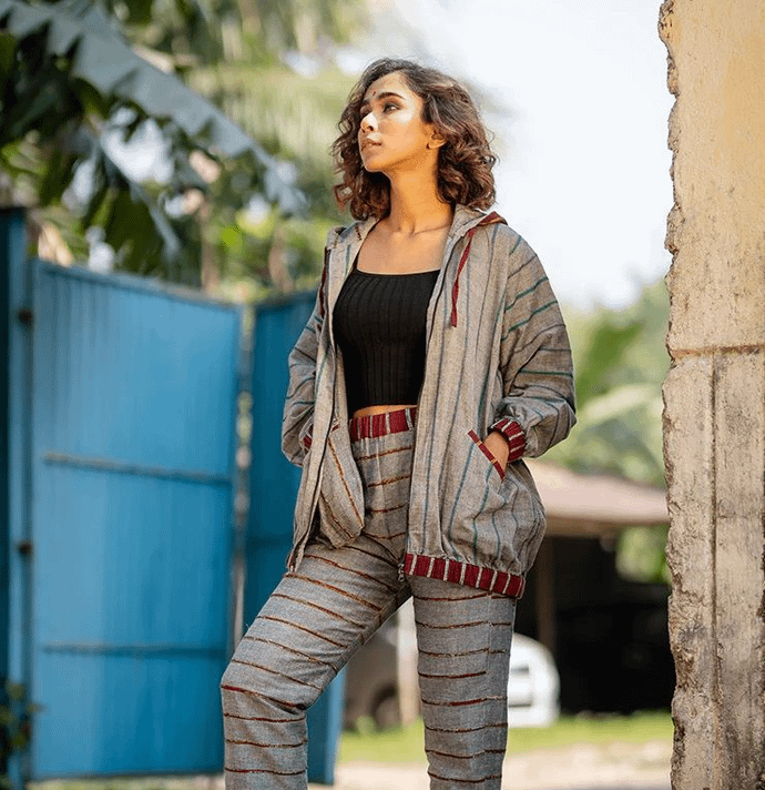 Grey & Maroon Unisex Hoodie Set