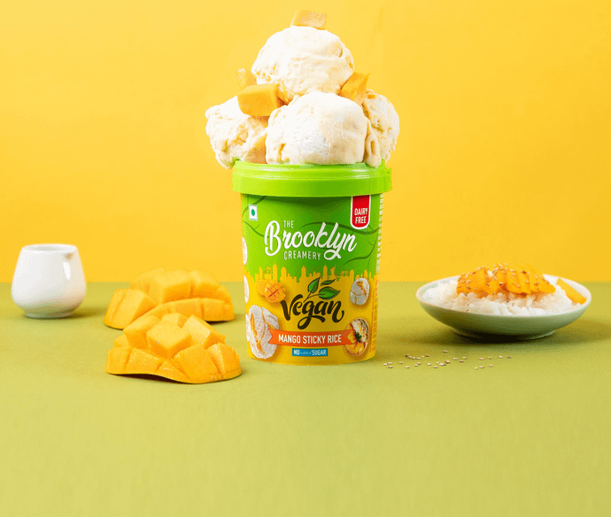 Brooklyn Creamery Mango Sticky Rice Vegan Ice Cream - 450ml