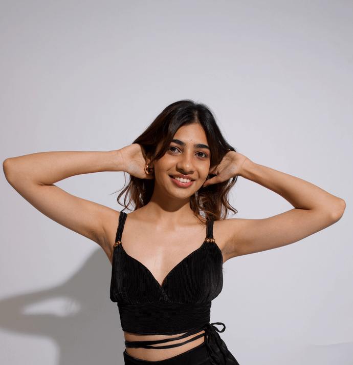 Ribbed Satin Bralette