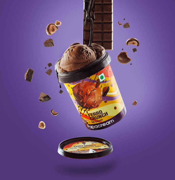Papacream Ferro Crunch Ice Cream (500 Ml)-Tub