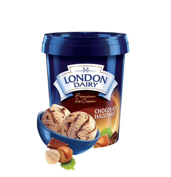 London Dairy Chocolate Hazelnut (serves 4)-Tub