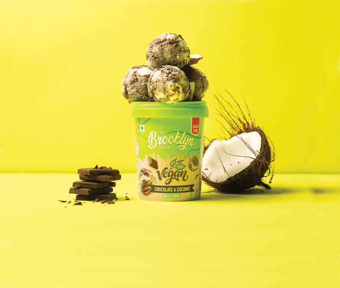 Brooklyn Creamery Chocolate & Coconut Vegan Ice Cream - 450ml-Tub