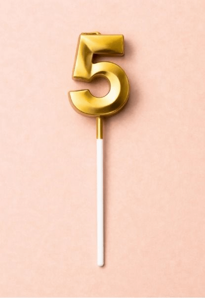 Number Candle "5"