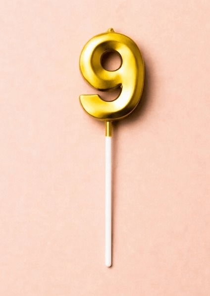 Number Candle "9"