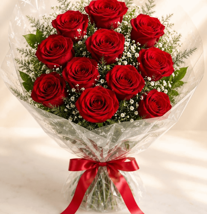 Crimson Love – Premium Red Roses