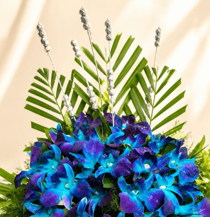 Azure Orchid Elegance Basket