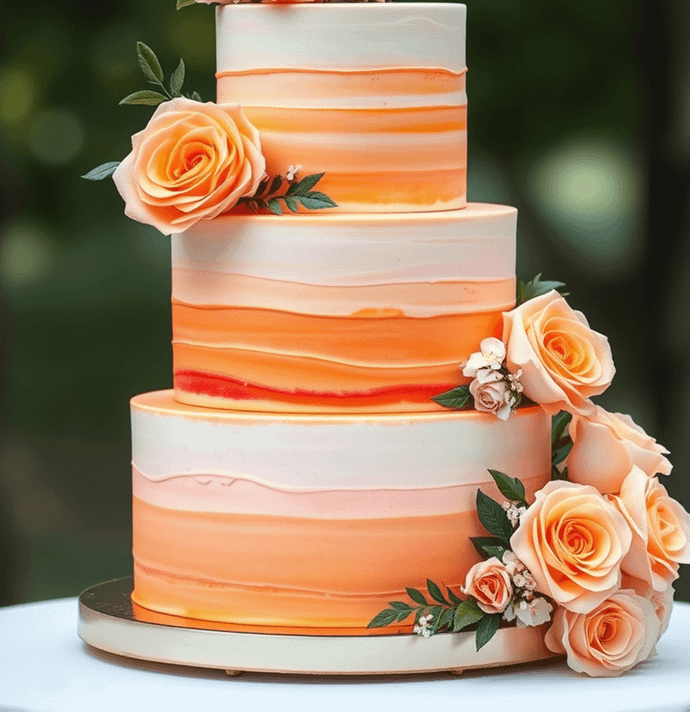 Sunset Blossom Cake 6 Kg