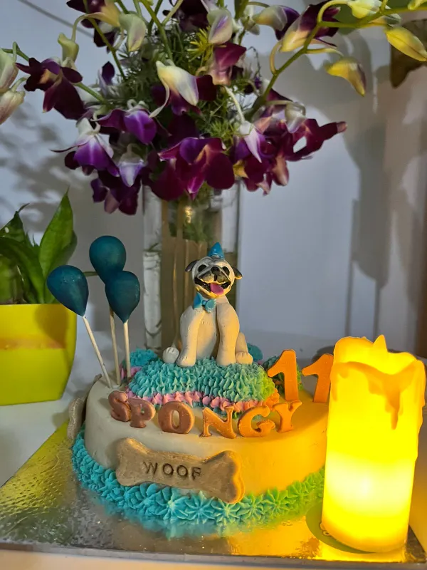 Custom Doggo Figurine Cake