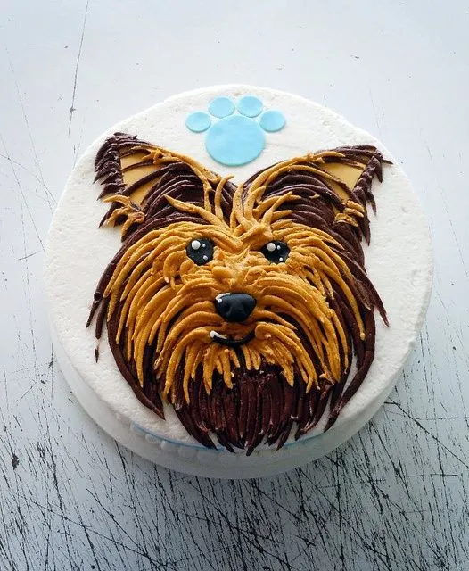 Yorkie Face Cake
