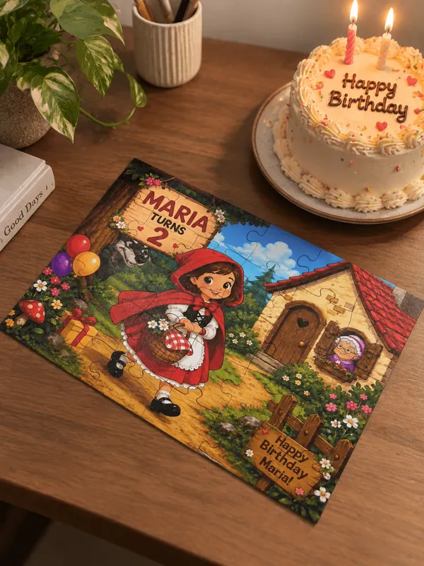 Birthday Jigsaw Gift with custom name and image