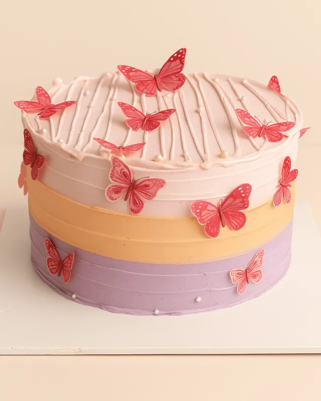 Butterfly Fruit Fantasy Cake (950 gram)