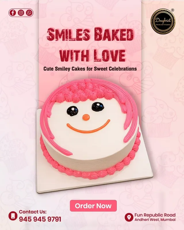 Smiley cake (800 gram)