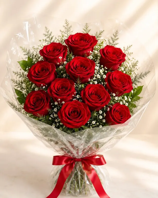 Crimson Love – Premium Red Roses